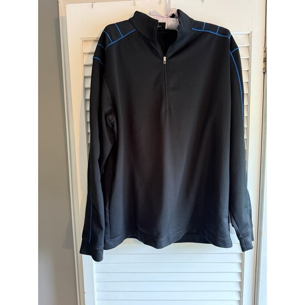 Nike Golf 1/4 Zip Pullover Men’s Large L Dri-Fit Black Sweatshirt Sports casual - Picture 1 of 7